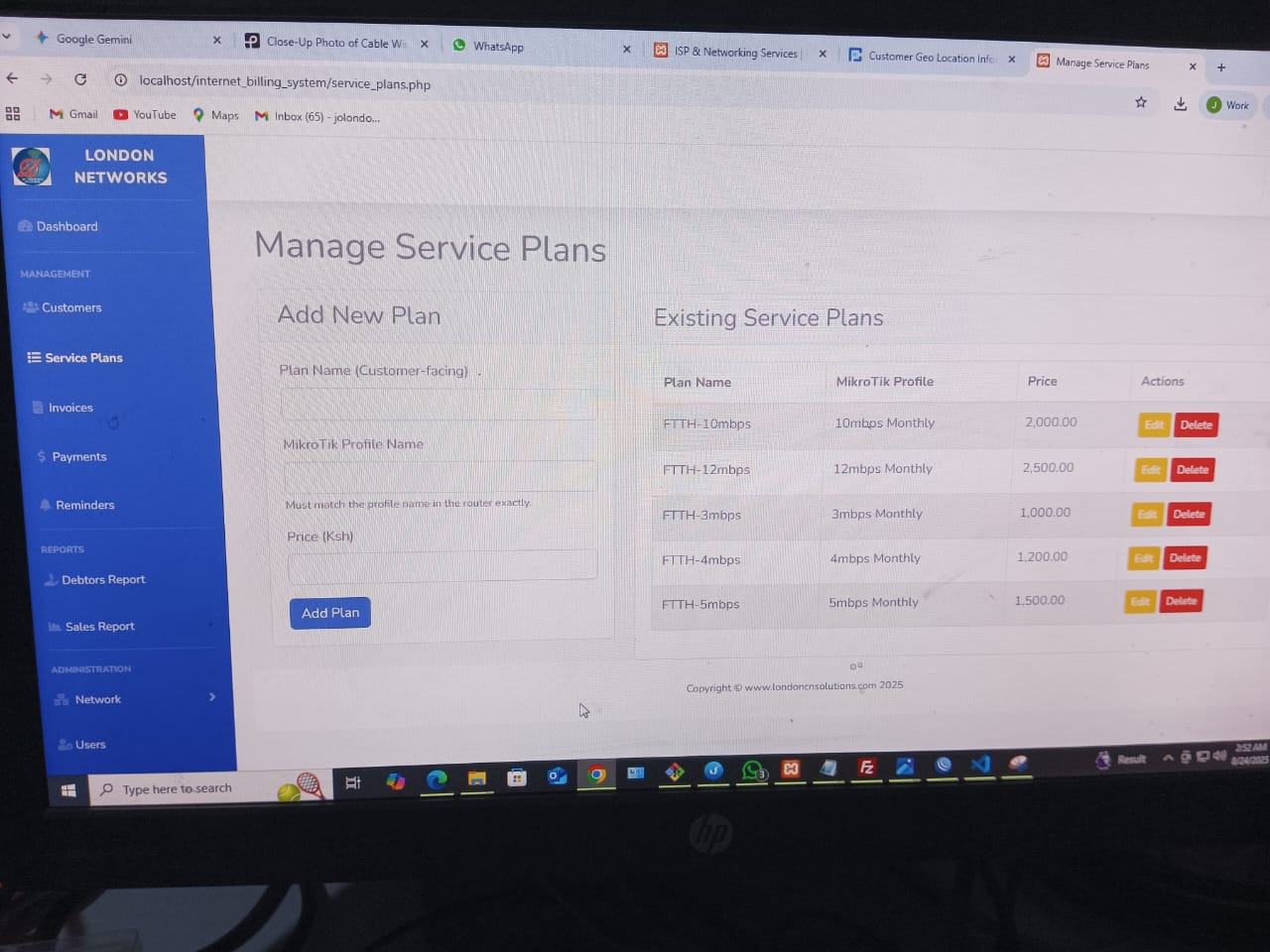 Team working on a custom software dashboard